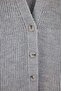 Wardrobe Essentials Açık Gri V Yaka Yumuşak Tuşe Triko Hırka TWOAW27HI00150 - 2