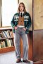 Gri %100 Pamuk Normal Bel Wide Leg Geniş Paça Jeans TWOAW27JE00102 - 3