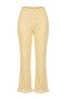 Sarı %100 Pamuklu Kurdele Desenli Yaka ve Dantel Detaylı Örme Pijama Takımı THMAW27PT00085 - 7