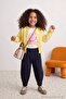 Yellow Girls' Knitted Cardigan with Ruffle Detail Tkdaw26Hi00002 - 3