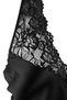 Black Halter Neck Lace Detailed Satin Fancy Nightgown/Babydoll Thmaw27Ll00015 - 5