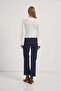 Ruffled Front Lace-Up Sleeves Bell Stretchy Blouse - 6