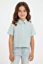 Striped Buttoned Girls' Shirt