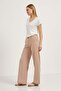 Elastic Waist Tensel Palazzo Trousers - 2