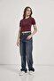 Crew Neck Stoned Crop Premium T-Shirt - 4