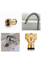 2Pcs Thread Connector Faucet Hose Tap Water Adapter Quick Connector Water Pipe Fittings Home Repl... - 3