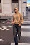 Women's Mink W6-111 Oversize Accessory Detailed Design Knitwear Sweater - 3