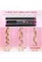 Automatic Cordless Curler with LCD Screen for Quick Curls, Black - 3