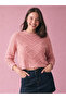Embossed Pattern Openwork Sweater