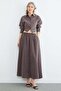 Elastic Waist Pocketed Maxi Skirt - 2