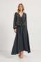 Premium Blouse with Lace-Up Front and Elastic Detail on Sleeves - 3
