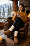 Original Women's 3-Pair Premium Thick Drawstring Slouchy Long Socks Soft Textured Cotton Terry Sole Boot Socks Compatible with Aerobics Knee-Length Dust Socks Home Sleep Warm Winter Socks Set - 3-Pack - 3