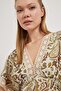 Patterned Lace Detailed Open Collar Blouse - 2