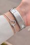 Silver Color 30 mm Numerals Women's Wristwatch and Gift Bracelet - 5