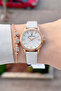 Bronze Case White Color Strap 28 mm 2 Years Warranty Women's Wristwatch - 2