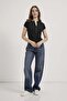V-Neck Button Detailed Crop Bodysuit - 4