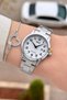 Silver Color 30 mm Numerals Women's Wristwatch and Gift Bracelet - 2