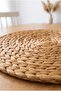 Milana - 2 Pieces Hand-Knitted Thick Banana Straw Round American Serving Plate, Tableware Serving Presentation - 5