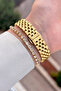 Gold Color 28 mm Women's Watch and Bracelet Same as Pictured - 4