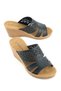 Women's Summer Faux Leather Comfortable Sole Laser Cut Design High Heel Daily Slippers - 2