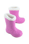 Girl's Winter Throat Plush Warm Lined Waterproof Rain Snow Boots - 2