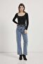 Button Detail Lace Open Collar Blouse - 4