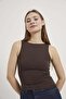 Kayık Neckline Sleeveless Flexible Bodysuit - 2