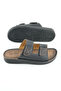 Summer Men's Faux Leather Two Belts Adjustable Comfortable Sole Daily Slippers - 6