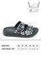 Women's Summer Faux Leather Comfortable Sole Two Buckle Adjustable Daily Slippers - 3