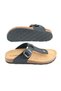 Women's Summer Flip-Flops Faux Leather Cork Sole Single Buckle Adjustable Comfortable Sole Daily Wear - 7