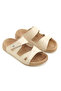 Women's Summer Faux Leather Velcro Adjustable Comfortable Sole Casual Slippers - 4