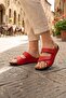 Gezer Women's Summer Artificial Leather Two Velcro Belts Adjustable Comfortable Sole Daily Wear - 2