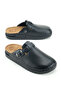 Women's Winter Indoor Outdoor Genuine Leather Comfortable Sole Single Strap Adjustable Home Garden Slippers - 3