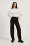 Loose Knitted Trousers with Elastic Waist - 2