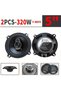 5inch x 2pcs 2PCS 5inch (2X 320W) 640W 3-Way Car HiFi Coaxial Speakers with Dust Cover and Audio Cab