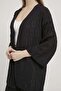 Textured Elastic Waist Trousers - Kimono Set - 5
