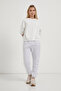 Armalife 2613 Crop Women's Sweatshirt with Circular Neck and Bib Detail - 2