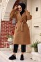 Shoulder Epaulet Detailed Trench Coat Camel 4428 - 3
