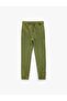 Cotton Raised Waist Elastic Waist Pocket Detailed Jogger Sweatpants