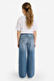 100% Cotton Wide Leg Jean Trousers for Girls G3646A825Cw - 5