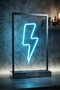 لافتة نيون LED بإضاءة صاعقة، أزرق، 35.8 سم - 2