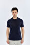 O-Neck Basic T-Shirt Ts1014000475 Navy Blue - 3