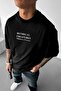 Men's Mythical Pegasus Printed Black Crew Neck Oversize Loose T-Shirt - 2