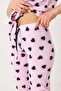 Women's Heart Printed Pink Buttoned Pajama Set - 4