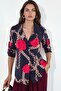 Msn Floral Patterned Crepe Buttoned Shirt