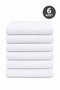 6-Piece Hotel Towel Set White Hand and Face Towels 50X90 cm