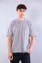 4051 buttoned collared self-striped t-shirt