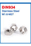 M3 100PCS Metric Hex Hexagon Nut 304 Stainless Steel Screw Nuts DIN934 M2 M3 M4 M5 M6 M8 M10 M12 M1 - 8