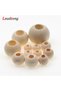 20mm 10pcs 10-40mm Big Hole Natural Wooden Beads Round Ball Loose Spacer Beads For Jewelry Making DI