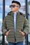 Boy's Detachable Hooded, Densely Stitched Nova Fabric Winter Puffer Coat Km4016 - 4